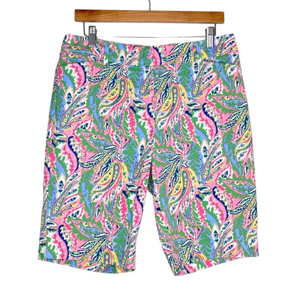 Talbots Botanical Tropical Travel Casual Sz 8 Perfect Shorts - Picture 2 of 16